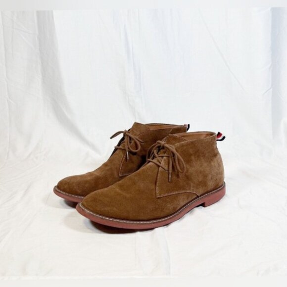 Tommy Hilfiger Gervis Tan Genuine Suede Lace up Chukka Ankle Boots~11~ - Picture 1 of 6